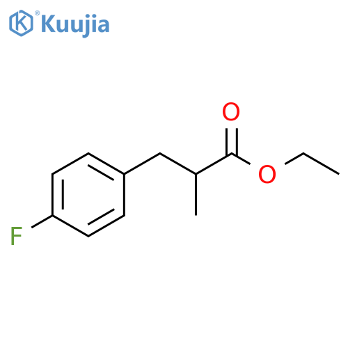 ethyl 3-(4-fluorophenyl)-2-methylpropanoate structure