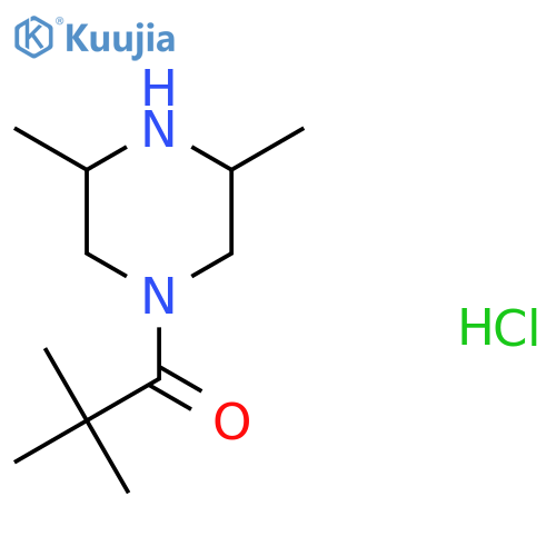 1-(3,5-Dimethylpiperazin-1-yl)-2,2-dimethylpropan-1-one hydrochloride structure
