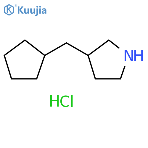 3-(cyclopentylmethyl)pyrrolidine hydrochloride structure