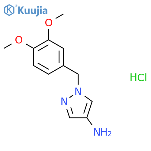1-(3,4-Dimethoxyphenyl)methyl-1H-pyrazol-4-amine Hydrochloride structure