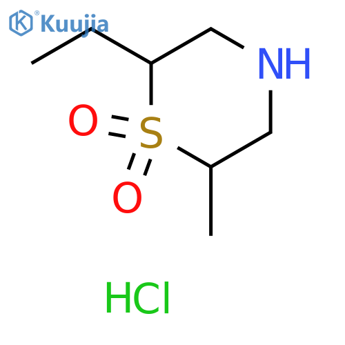 2-ethyl-6-methyl-1λ?-thiomorpholine-1,1-dione hydrochloride structure