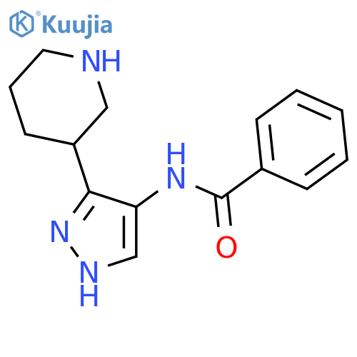 Benzamide, N-[3-(3-piperidinyl)-1H-pyrazol-4-yl]- structure