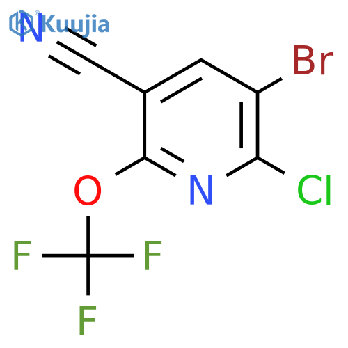 3-Bromo-2-chloro-5-cyano-6-(trifluoromethoxy)pyridine structure