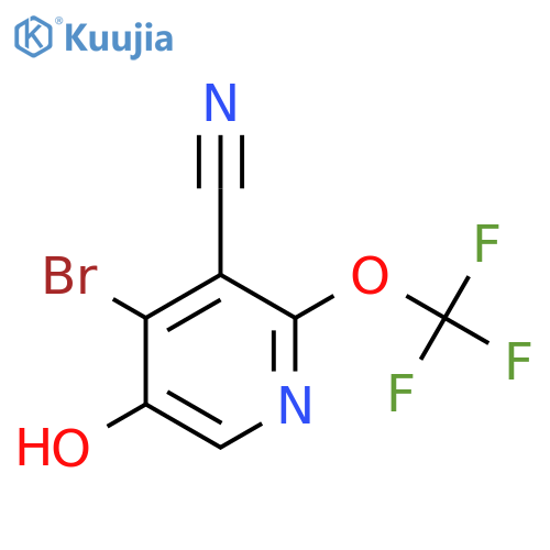 4-Bromo-3-cyano-5-hydroxy-2-(trifluoromethoxy)pyridine structure