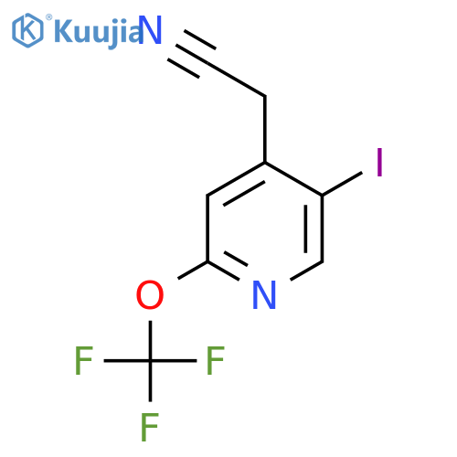 5-Iodo-2-(trifluoromethoxy)pyridine-4-acetonitrile structure