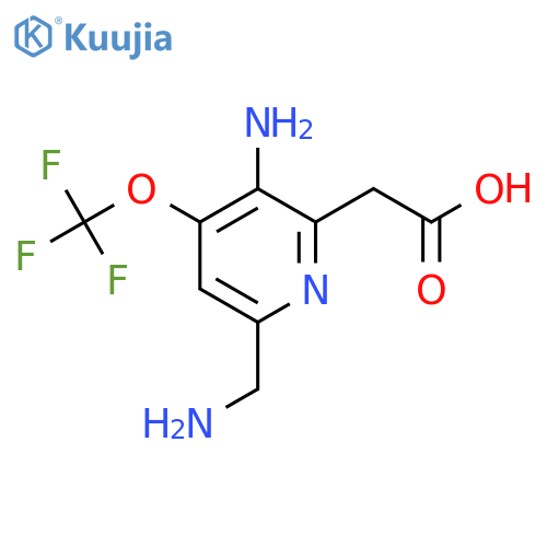 3-Amino-6-(aminomethyl)-4-(trifluoromethoxy)pyridine-2-acetic acid structure