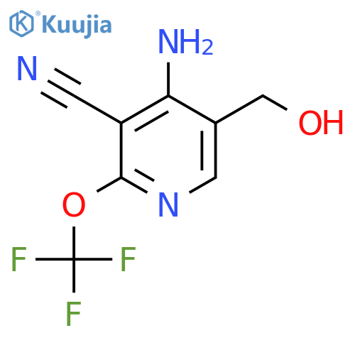4-Amino-3-cyano-2-(trifluoromethoxy)pyridine-5-methanol structure
