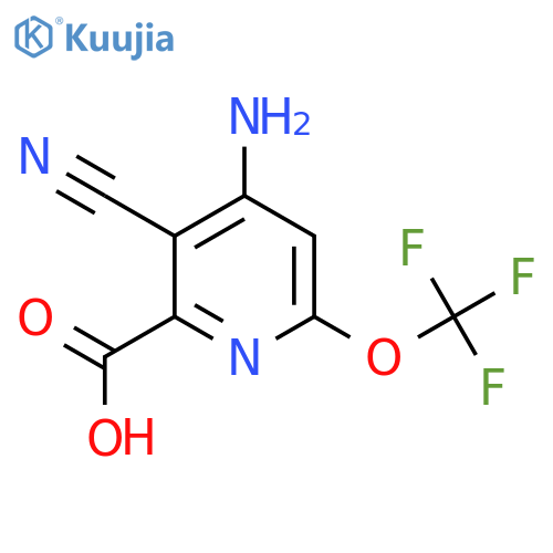 4-Amino-3-cyano-6-(trifluoromethoxy)pyridine-2-carboxylic acid structure