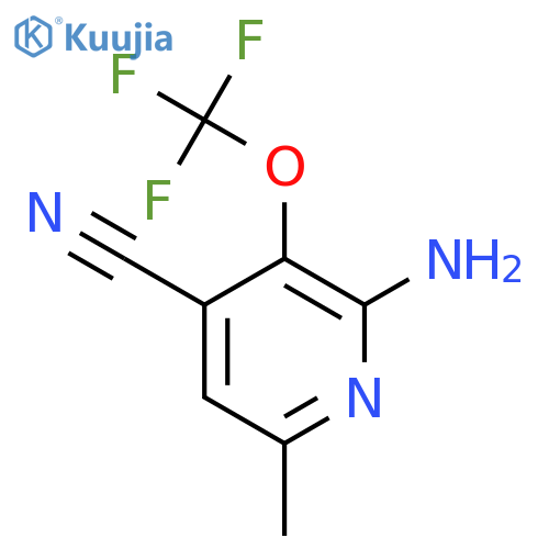 2-Amino-4-cyano-6-methyl-3-(trifluoromethoxy)pyridine structure