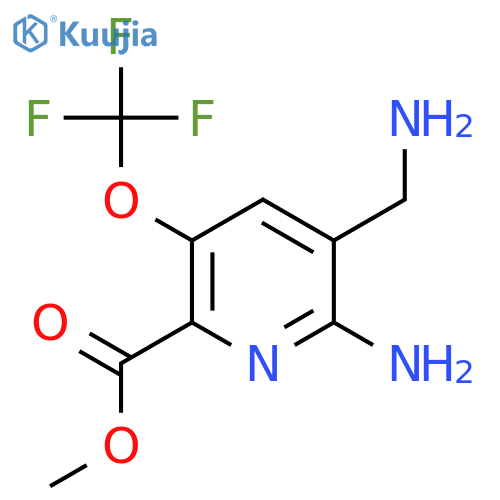Methyl 2-amino-3-(aminomethyl)-5-(trifluoromethoxy)pyridine-6-carboxylate structure