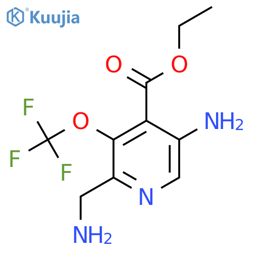 Ethyl 5-amino-2-(aminomethyl)-3-(trifluoromethoxy)pyridine-4-carboxylate structure