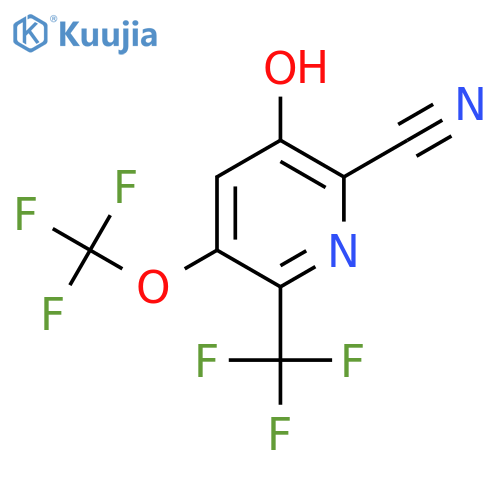 2-Cyano-3-hydroxy-5-(trifluoromethoxy)-6-(trifluoromethyl)pyridine structure