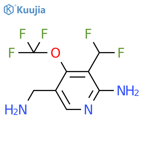 2-Amino-5-(aminomethyl)-3-(difluoromethyl)-4-(trifluoromethoxy)pyridine structure