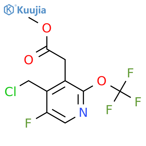 Methyl 4-(chloromethyl)-5-fluoro-2-(trifluoromethoxy)pyridine-3-acetate structure