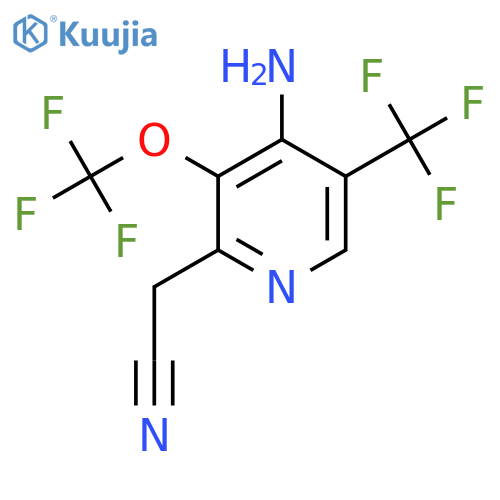 4-Amino-3-(trifluoromethoxy)-5-(trifluoromethyl)pyridine-2-acetonitrile structure