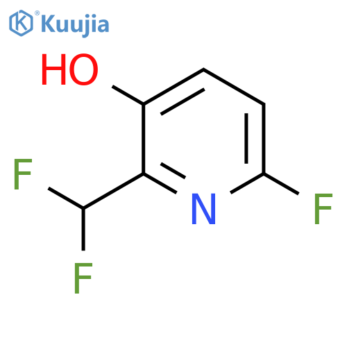 2-(Difluoromethyl)-6-fluoro-3-hydroxypyridine structure