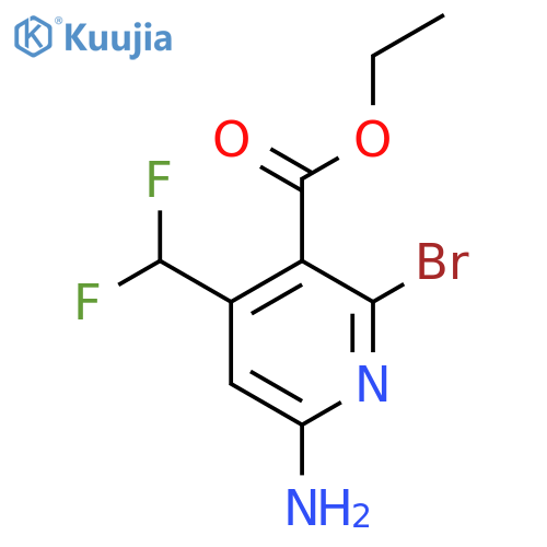 Ethyl 6-amino-2-bromo-4-(difluoromethyl)pyridine-3-carboxylate structure