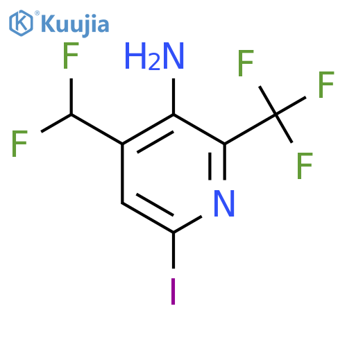 3-Amino-4-(difluoromethyl)-6-iodo-2-(trifluoromethyl)pyridine structure