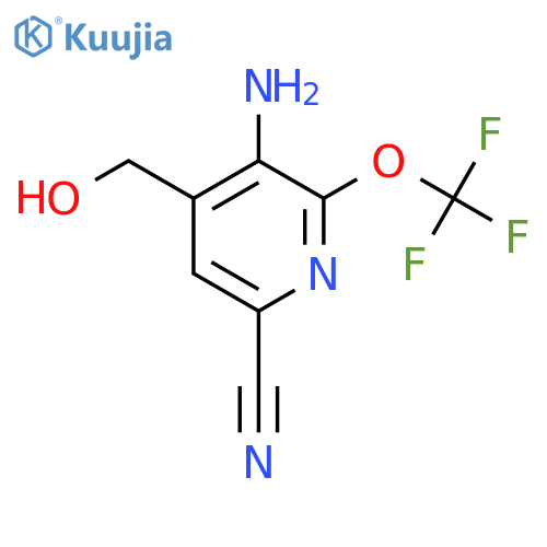 3-Amino-6-cyano-2-(trifluoromethoxy)pyridine-4-methanol structure
