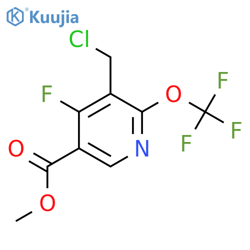 Methyl 3-(chloromethyl)-4-fluoro-2-(trifluoromethoxy)pyridine-5-carboxylate structure