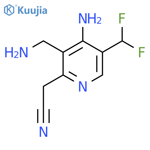 4-Amino-3-(aminomethyl)-5-(difluoromethyl)pyridine-2-acetonitrile structure