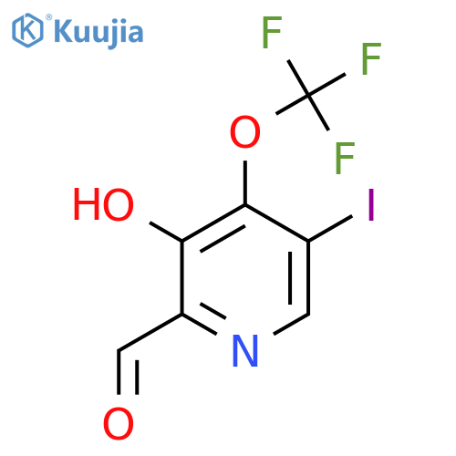 3-Hydroxy-5-iodo-4-(trifluoromethoxy)pyridine-2-carboxaldehyde structure