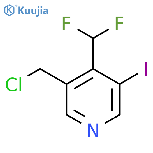 3-(Chloromethyl)-4-(difluoromethyl)-5-iodopyridine structure