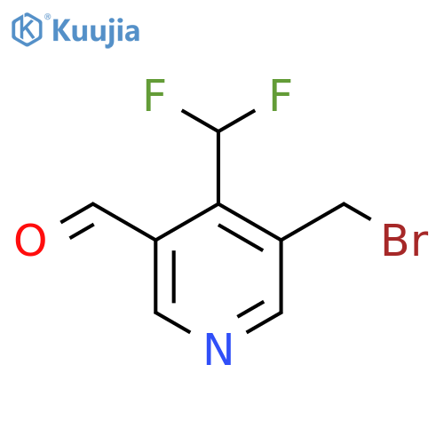 3-(Bromomethyl)-4-(difluoromethyl)pyridine-5-carboxaldehyde structure