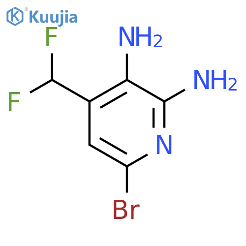 6-Bromo-2,3-diamino-4-(difluoromethyl)pyridine structure