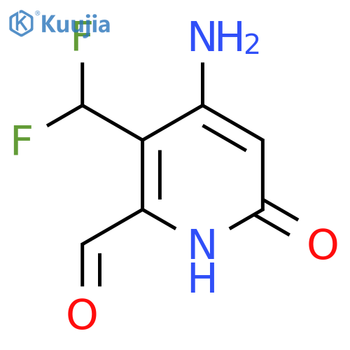 4-Amino-3-(difluoromethyl)-6-hydroxypyridine-2-carboxaldehyde structure