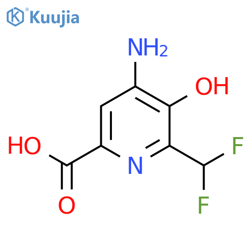 4-Amino-2-(difluoromethyl)-3-hydroxypyridine-6-carboxylic acid structure