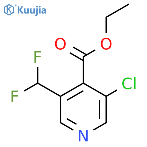Ethyl 3-chloro-5-(difluoromethyl)pyridine-4-carboxylate structure