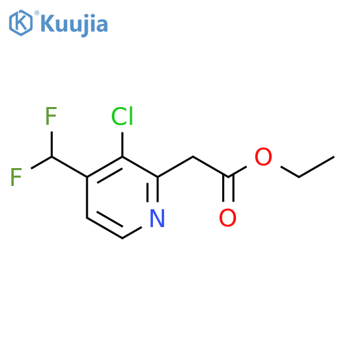 Ethyl 3-chloro-4-(difluoromethyl)pyridine-2-acetate structure