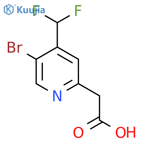 5-Bromo-4-(difluoromethyl)pyridine-2-acetic acid structure