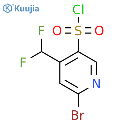2-Bromo-4-(difluoromethyl)pyridine-5-sulfonyl chloride structure