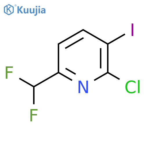 2-Chloro-6-(difluoromethyl)-3-iodopyridine structure
