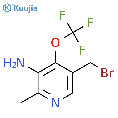 3-Amino-5-(bromomethyl)-2-methyl-4-(trifluoromethoxy)pyridine structure