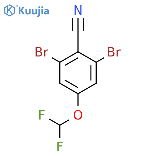 2,6-Dibromo-4-(difluoromethoxy)benzonitrile structure