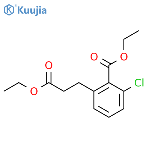 Ethyl 2-chloro-6-(3-ethoxy-3-oxopropyl)benzoate structure