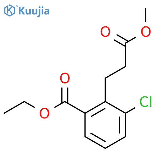 Ethyl 3-chloro-2-(3-methoxy-3-oxopropyl)benzoate structure