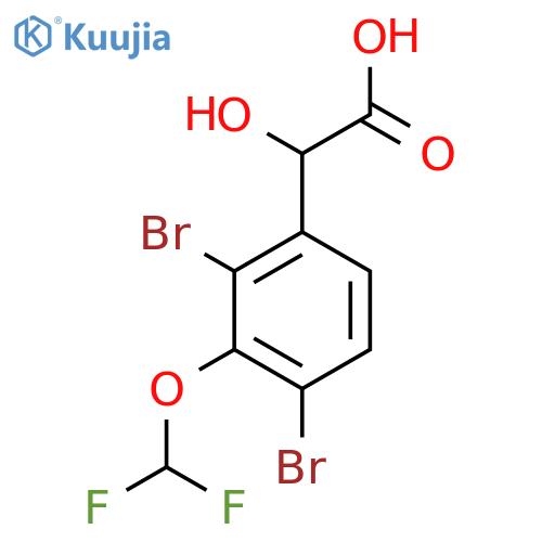 2,4-Dibromo-3-(difluoromethoxy)mandelic acid structure