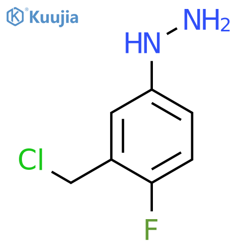3-(Chloromethyl)-4-fluorophenylhydrazine structure