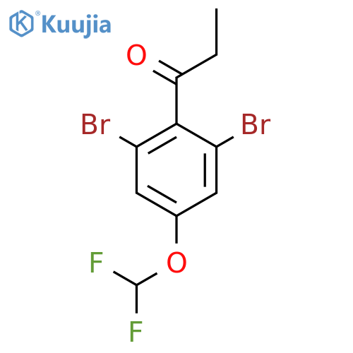 2',6'-Dibromo-4'-(difluoromethoxy)propiophenone structure