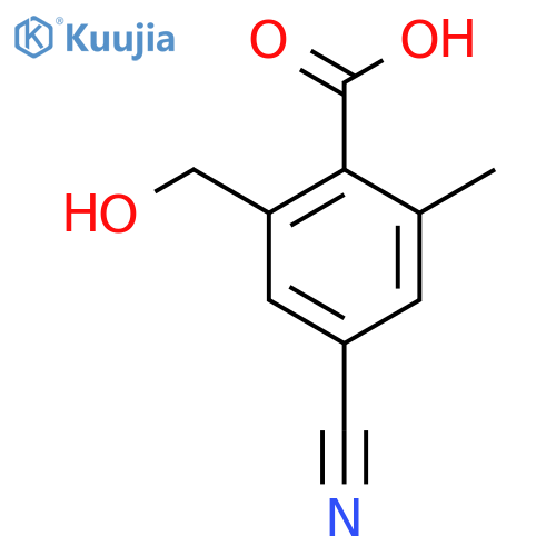 4-Cyano-2-hydroxymethyl-6-methylbenzoic acid structure