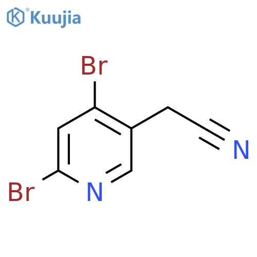 2,4-Dibromopyridine-5-acetonitrile structure