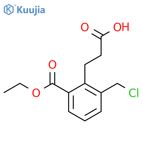 Ethyl 2-(2-carboxyethyl)-3-(chloromethyl)benzoate structure