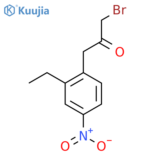 1-Bromo-3-(2-ethyl-4-nitrophenyl)propan-2-one structure