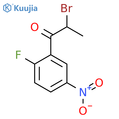 2-Bromo-1-(2-fluoro-5-nitrophenyl)propan-1-one structure
