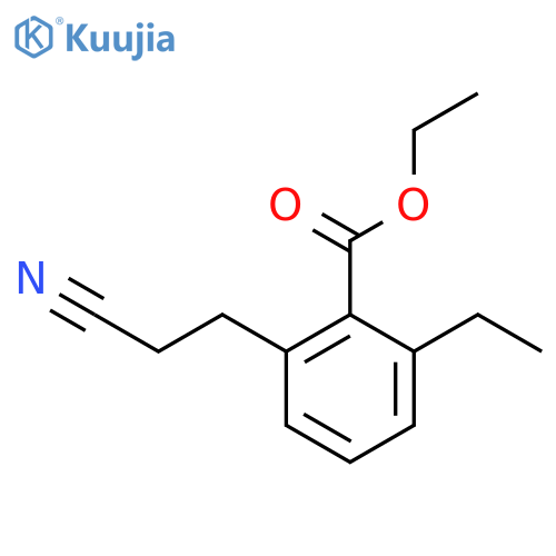 Ethyl 2-(2-cyanoethyl)-6-ethylbenzoate structure