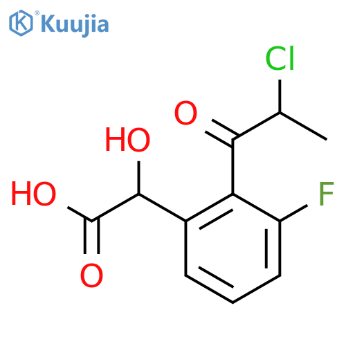 2-(2-Chloropropanoyl)-3-fluoromandelic acid structure